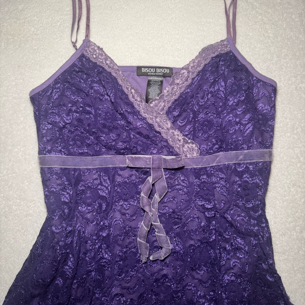 Vintage 00s Purple Lace Fairy Cami Tank Top - Picture 4 of 8
